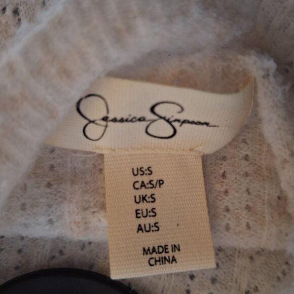 Jessica Simpson, Knit mockneck sleeveless, size S, Cream - Picture 5 of 6
